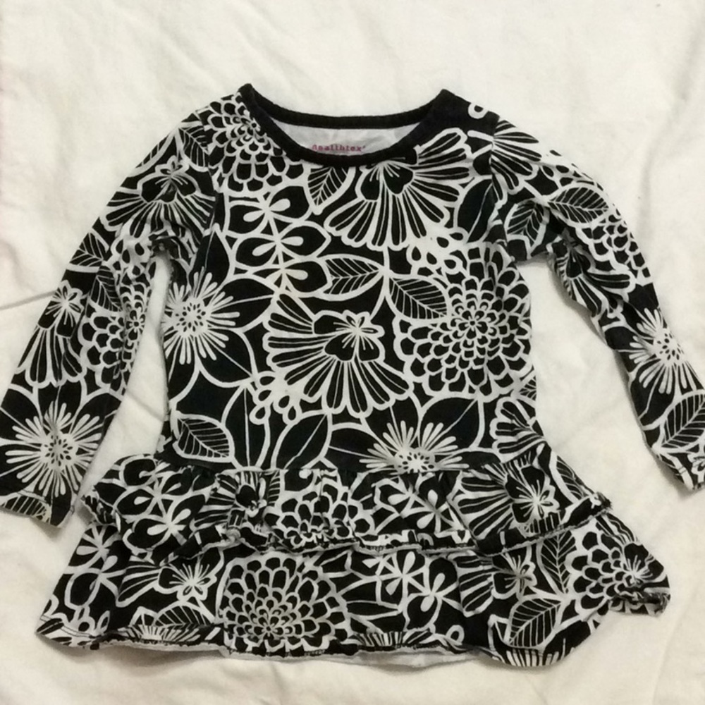 Black and white floral dress
